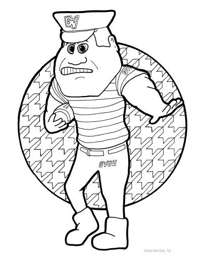 GVSU Coloring Page of Louie the Laker